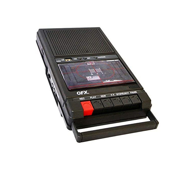 QFX RETRO-39 슈박스 테이프 레코더 녹음기 USB 플레이어